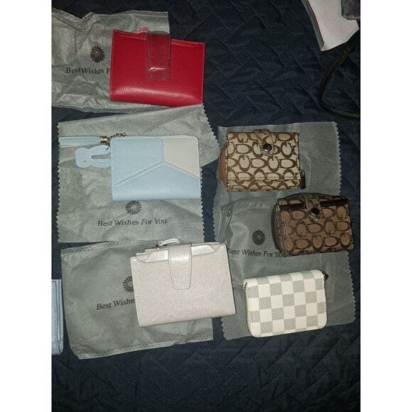 NEW- NINE Leather SENDEFN Women's RFID Blocking Leather Small Compact Bi-folds - Picture 7 of 13